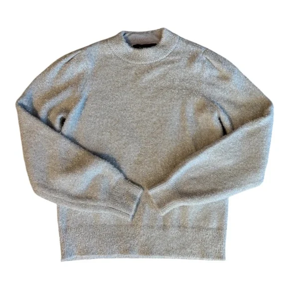 WHBM Metallic Tinsel Trim Sweater NWT - Picture 5 of 10